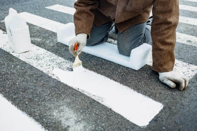 white-line-markings